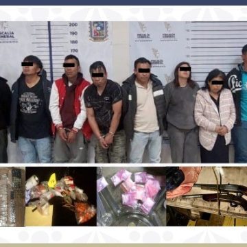FGE Puebla asegura 4 inmuebles y detiene a nueve por narcomenudeo en San Miguel Canoa