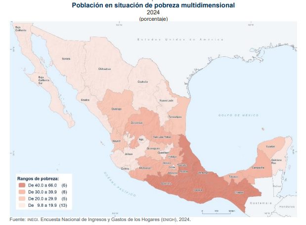 En pobreza 38.5 millones de mexicanos durante 2024: INEGI 1 pobreza multidimensional