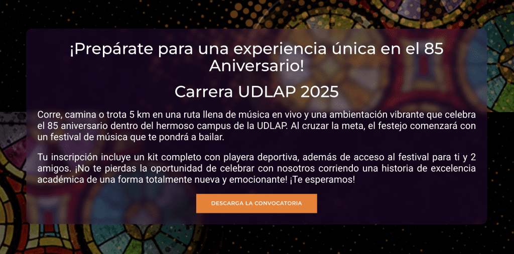 Anuncian Carrera UDLAP 2025 con motivo de su 85 Aniversario 3