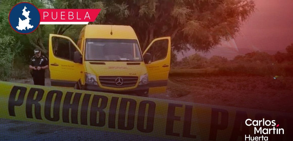 Asaltantes balean camioneta de DHL en la autopista Puebla-Orizaba; el conductor resultó herido