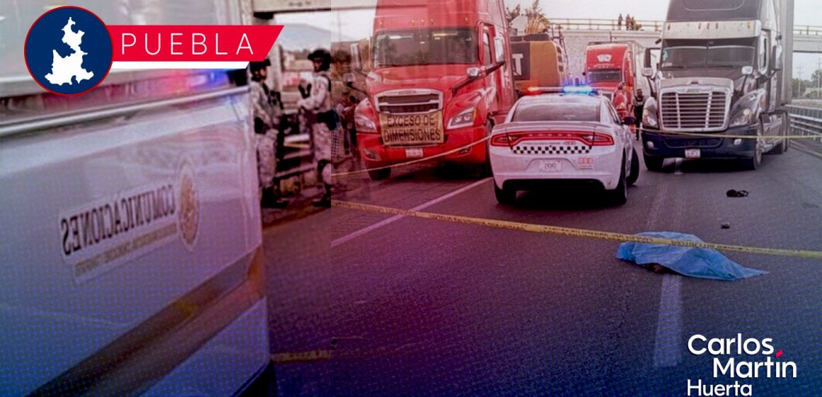 Peatón murió tras ser atropellado en la autopista Puebla-Orizaba