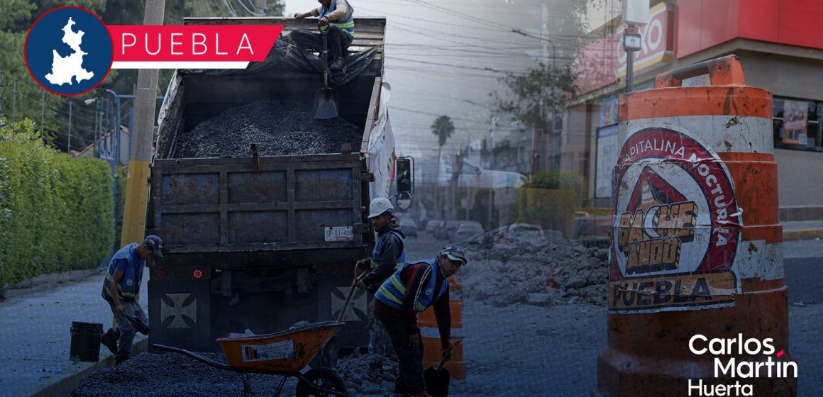 “Bacheando Puebla” es permanente: Gobierno de la Ciudad refuerza mantenimiento vial
