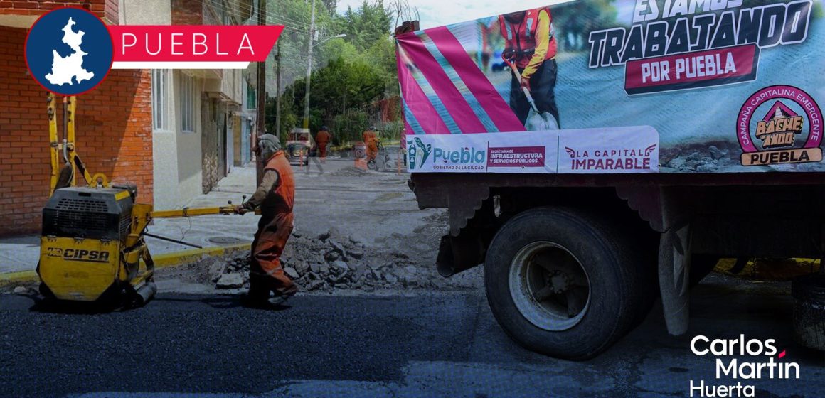 Intensifican campaña “Bacheando Puebla” para mejorar la movilidad capitalina