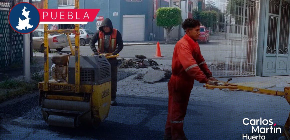 Campaña Bacheando Puebla atiende 19 zonas estratégicas este 19 de septiembre