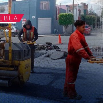 Bacheando Puebla: más de 140 mil baches atendidos en calles de la ciudad