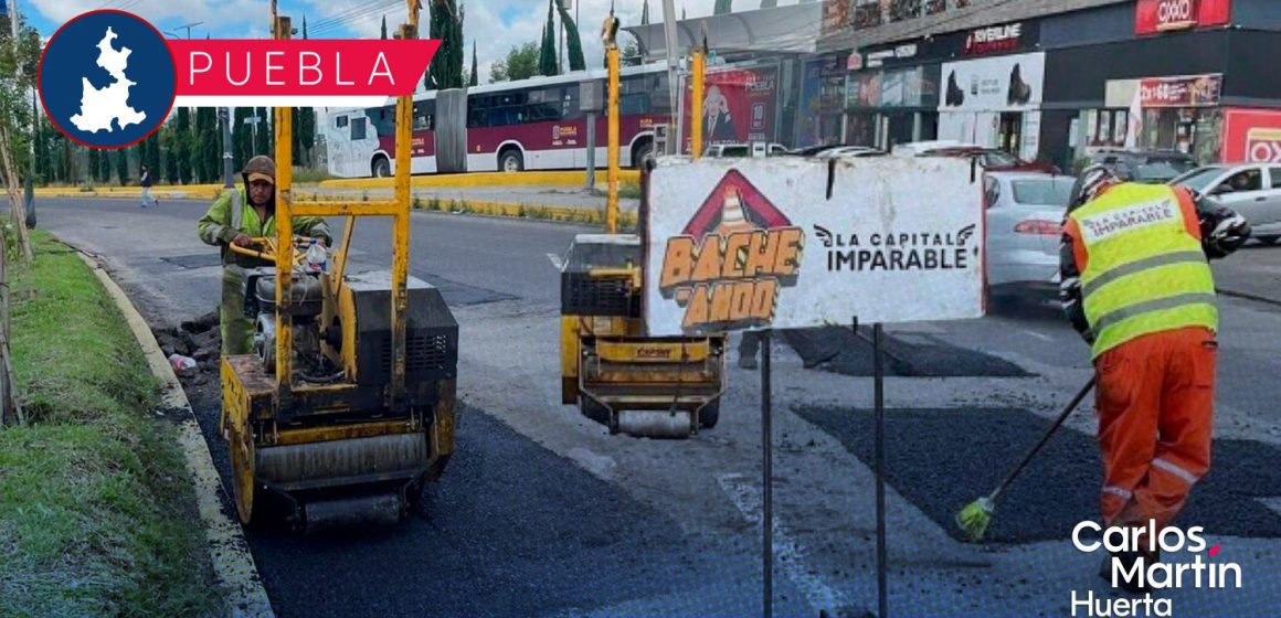 Bacheando Puebla: Cuadrillas reparan calles y avenidas estratégicas este 30 de septiembre