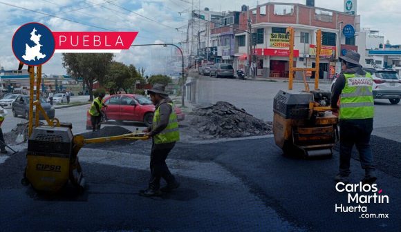 Bacheando Puebla: Trabajos de bacheo continúan este 15 de septiembre
