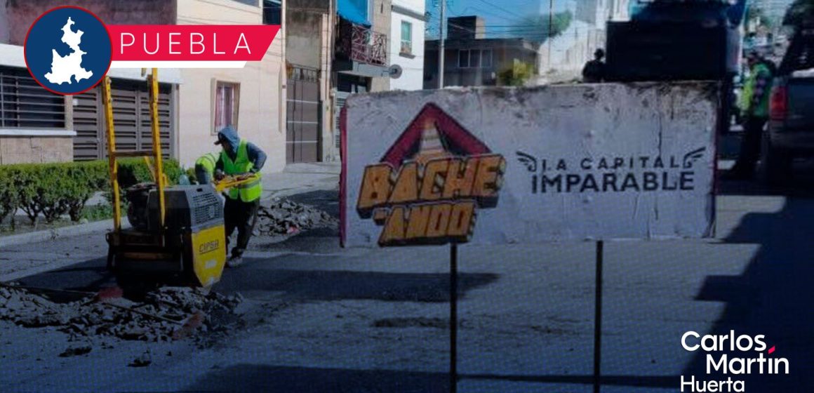 Campaña ‘Bacheando Puebla’ avanza con intervención en 25 vialidades estratégicas