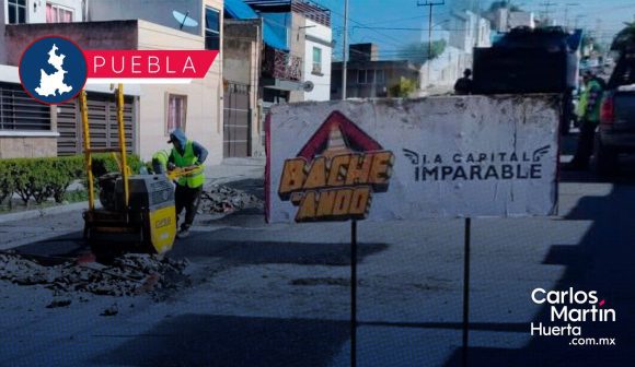 Campaña ‘Bacheando Puebla’ avanza con intervención en 25 vialidades estratégicas