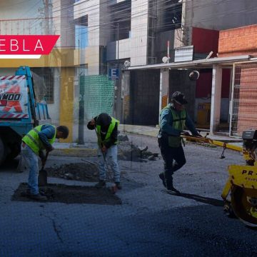 Bacheando Puebla: atención a los barrios con labores de mantenimiento vial este 24 de septiembre