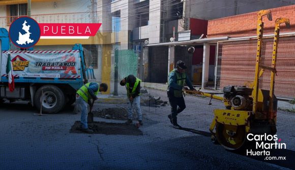 Bacheando Puebla: atención a los barrios con labores de mantenimiento vial este 24 de septiembre
