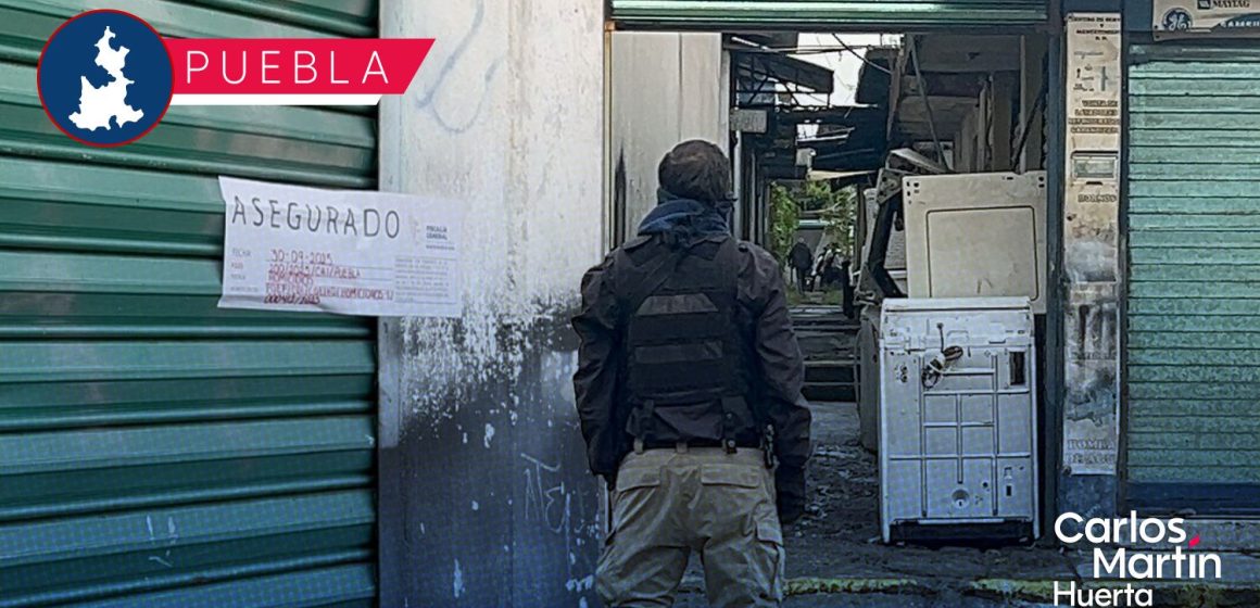 Catean local en el Mercado Morelos por homicidios en el Centro de Puebla