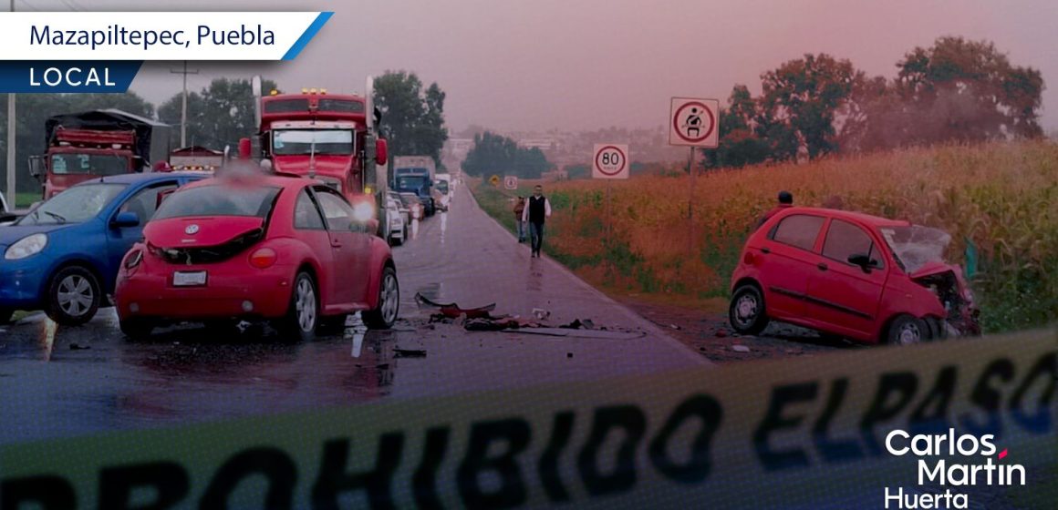 Choque frontal en la federal Acatzingo-El Seco deja un muerto y tres heridos