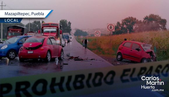 Choque frontal en la federal Acatzingo-El Seco deja un muerto y tres heridos