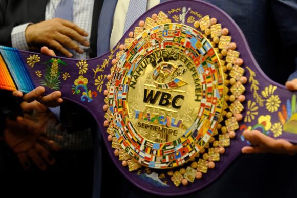 Cinturón para la pelea de Canelo vs. Crawford fue realizado por artesanos de Tlaxcala