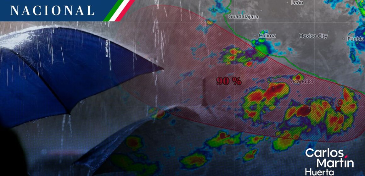 Desarrollo de ciclón tropical generará lluvias en el Pacífico y Centro de México