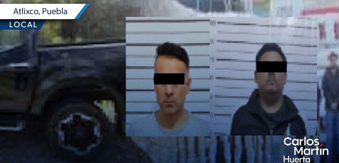 Operativo en Atlixco deja dos detenidos y cuatro vehículos recuperados