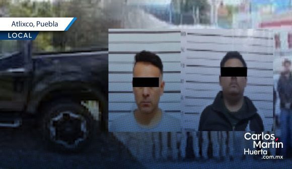 Operativo en Atlixco deja dos detenidos y cuatro vehículos recuperados