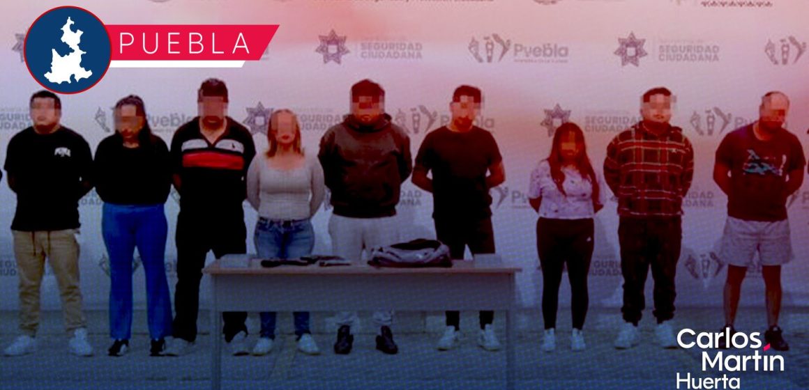 Detienen a nueve presuntos integrantes de banda dedicada al robo a transporte de carga en Puebla