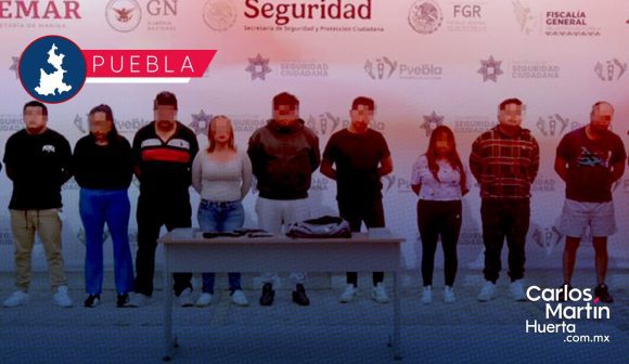 Detenidos robo de transportes de carga Detienen a nueve presuntos integrantes de banda dedicada al robo a transporte de carga en Puebla