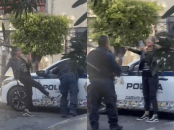 “Lady Patadas”: mujer agrede a policía de la SSC en CDMX y termina detenida