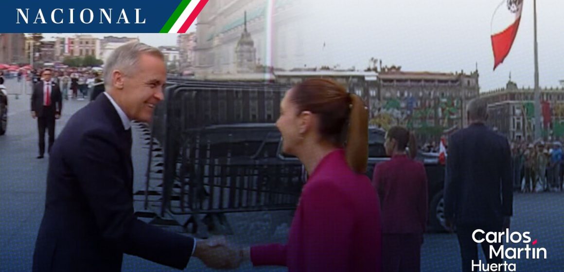 Sheinbaum recibe a Mark Carney, primer ministro de Canadá en Palacio Nacional