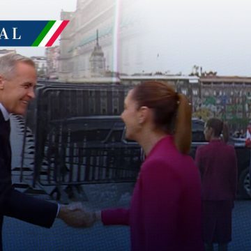 Sheinbaum recibe a Mark Carney, primer ministro de Canadá en Palacio Nacional