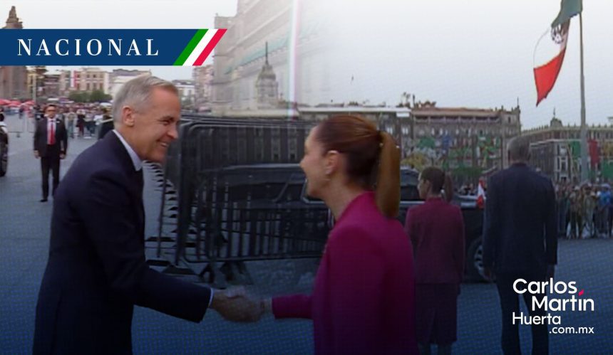 Sheinbaum recibe a Mark Carney, primer ministro de Canadá en Palacio Nacional