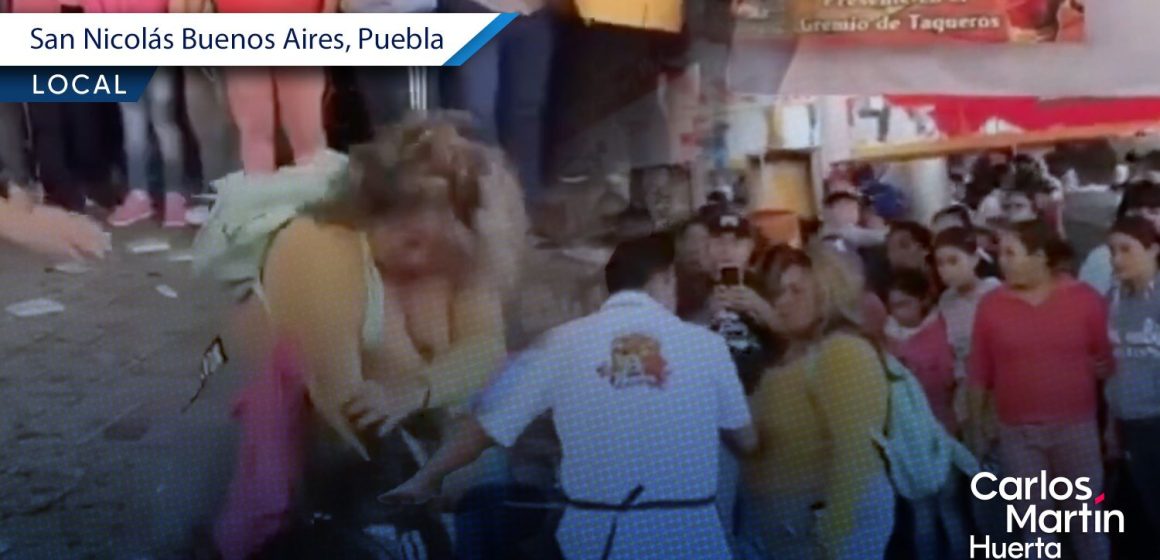 Mujeres protagonizan riña en la Feria del Taco 2025 de San Nicolás Buenos Aires