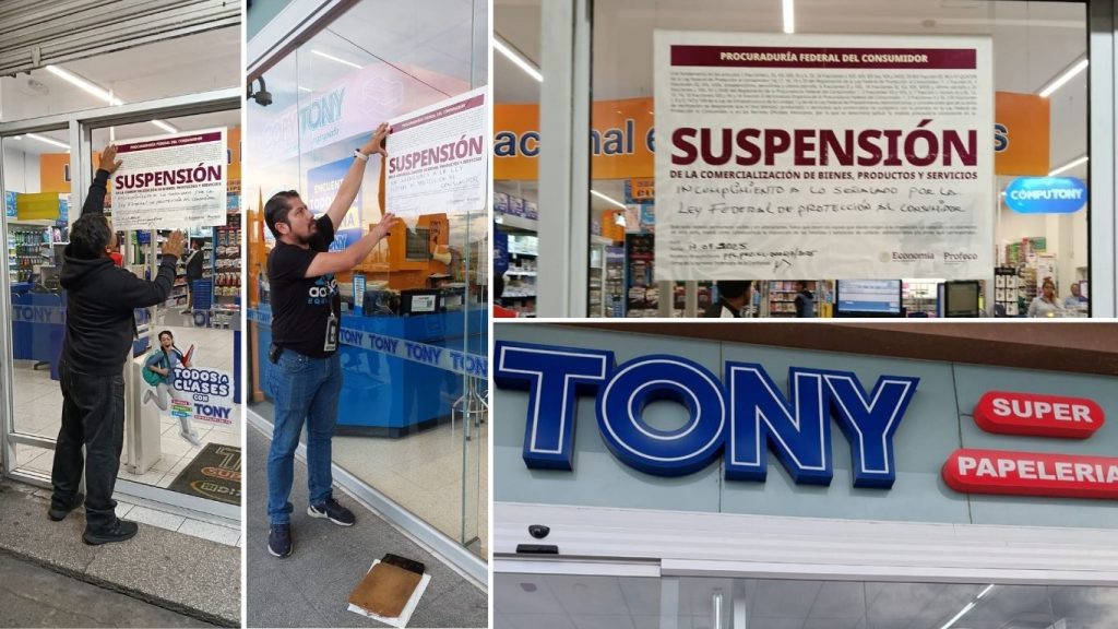 Profeco suspende dos sucursales de Papelerías Tony en Puebla por irregularidades