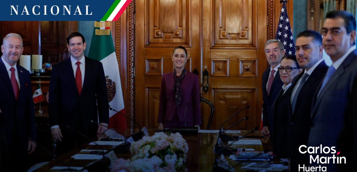 Reunión entre Claudia Sheinbaum y Marco Rubio se lleva a cabo en Palacio Nacional para reforzar la relación bilateral