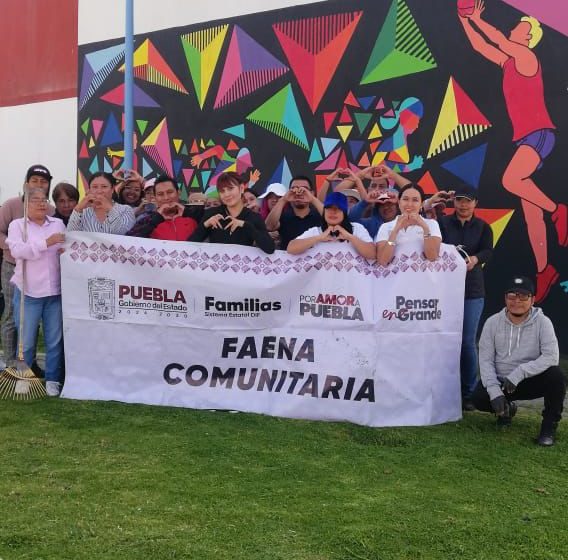 SMDIF Cuautlancingo encabeza faena comunitaria