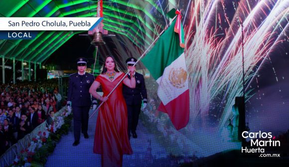San Pedro Cholula cierra la Gran Feria con el tradicional Grito de Independencia