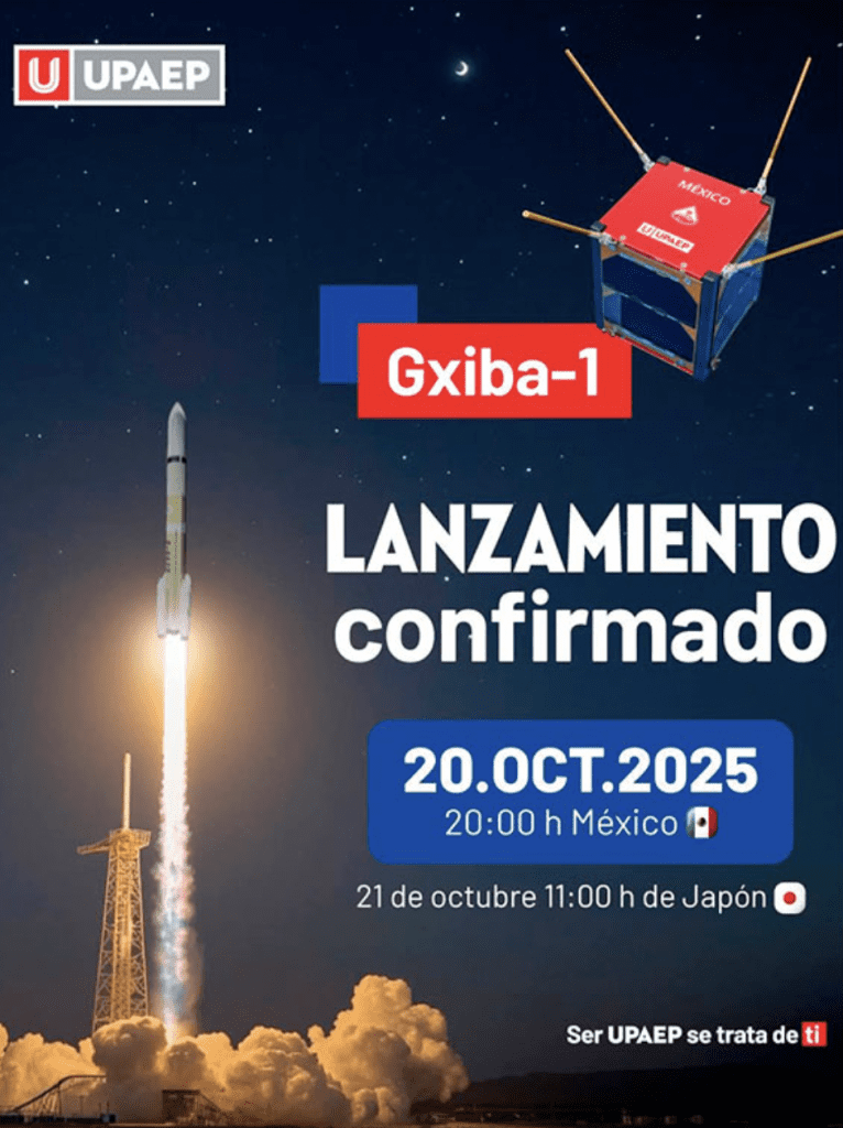Satélite Gxiba-1 diseñado en Puebla será lanzado en octubre 1 Satélite Gxiba-1 diseñado en Puebla será lanzado en octubre