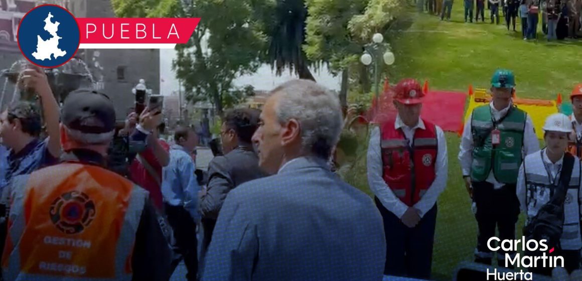 Con éxito, Puebla realiza Segundo Simulacro Nacional de sismo