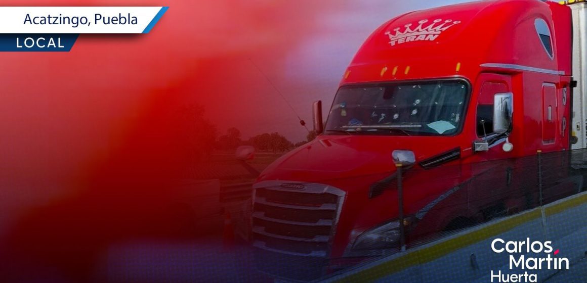 Lesionan a trailero durante intento de asalto en la autopista Puebla-Orizaba