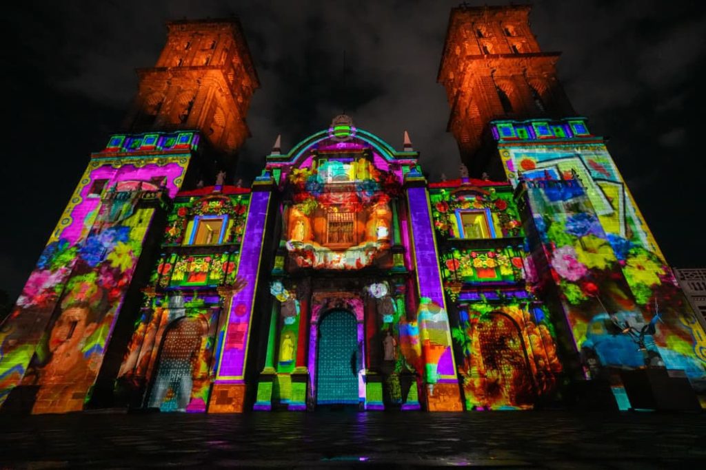 Videomapping Catedral de Puebla