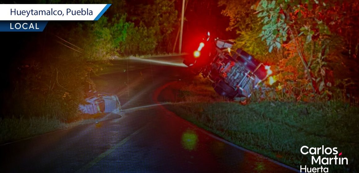 Volcadura de pipa de gas genera cierre de la carretera federal Teziutlán-Nautla