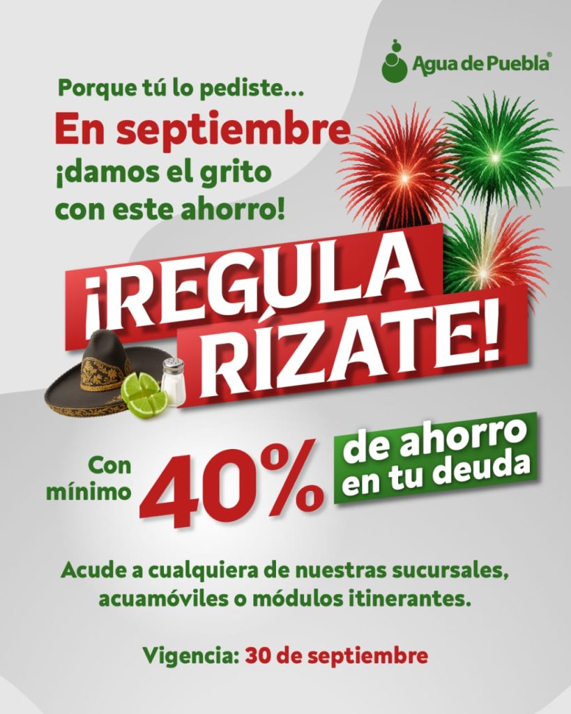 Agua de Puebla amplía el programa regularízate en septiembre con ahorros desde el 40% 1 WhatsApp Image 2025 09 01 at 9.26.10 PM