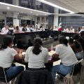 Mesa de acuerdos con alumnas de la escuela Normal Rural Carmen Serdán: Diálogo y compromisos