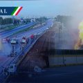 Volcadura de pipa de gas provoca caos en la autopista México-Puebla