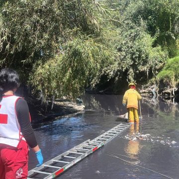 Hallan cadáver flotando en río Alseseca; sería asaltante de Oxxo arrastrado por la corriente