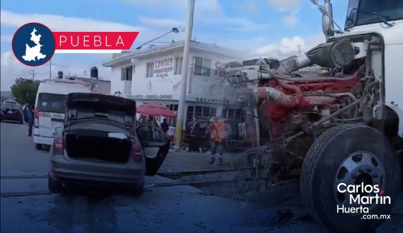 Accidente en la carretera Tepeaca-Tecali provoca daños materiales y tráfico intenso