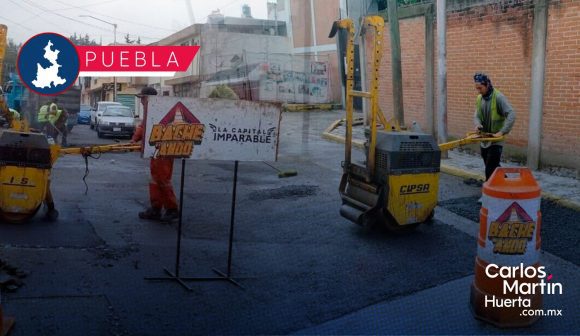 Bacheando Puebla: Este 2 de octubre intensifican trabajos para reparar calles dañadas del norte