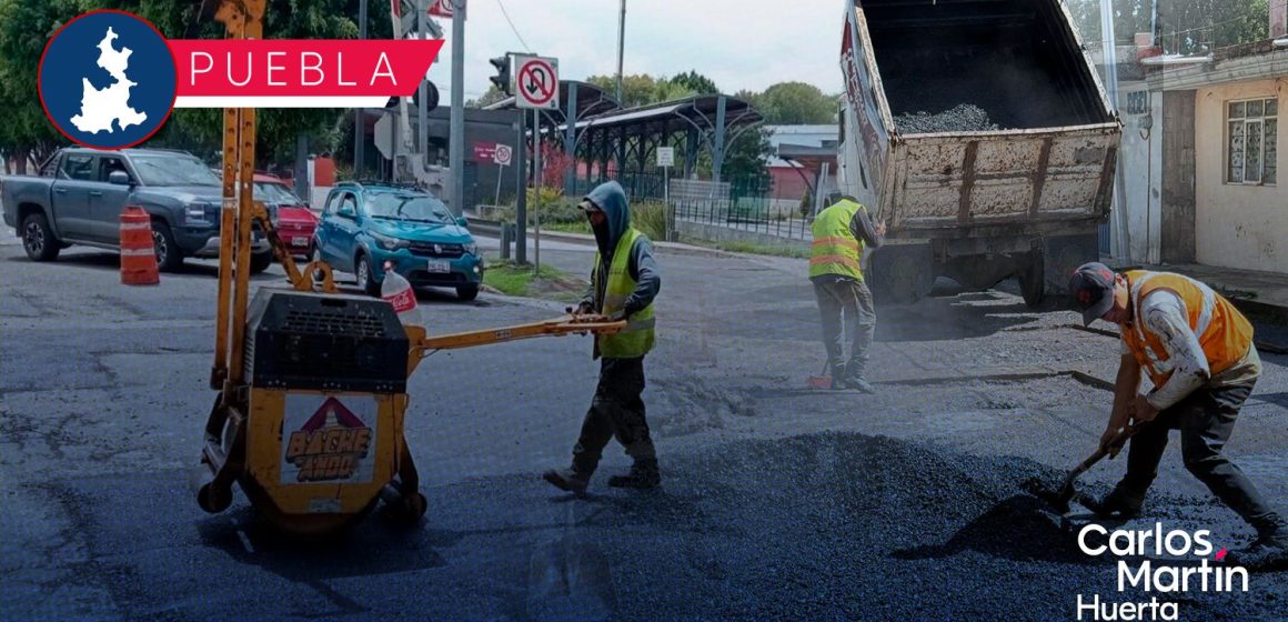 Campaña Bacheando Puebla continúa el 6 de octubre de 2025 con trabajos en 17 vialidades