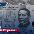 Banxico anuncia retiro del billete de 20 pesos de Benito Juárez