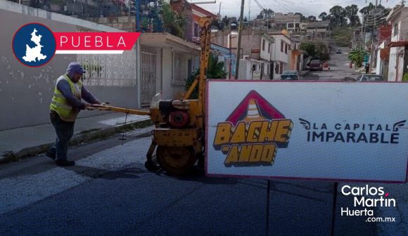 Campaña Bacheando Puebla: Trabajo intensivo en calles de la capital este 9 de octubre