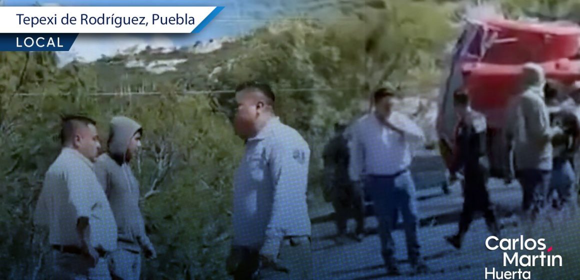 Captan en video a edil de Tepexi en el lugar del accidente donde fallecieron tres personas