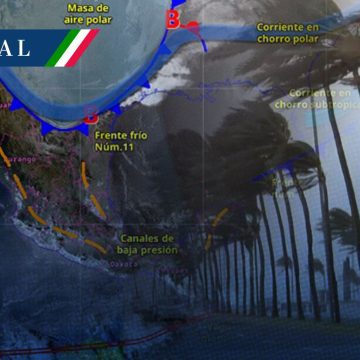 Impacto del frente frío 11: Lluvias, descenso de temperaturas y “norte” violento
