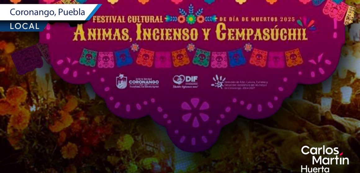 Coronango invita al Festival Ánimas, Incienso y Cempasúchil 2025